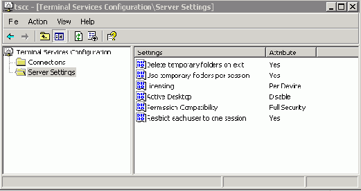 Terminal Services Configuration